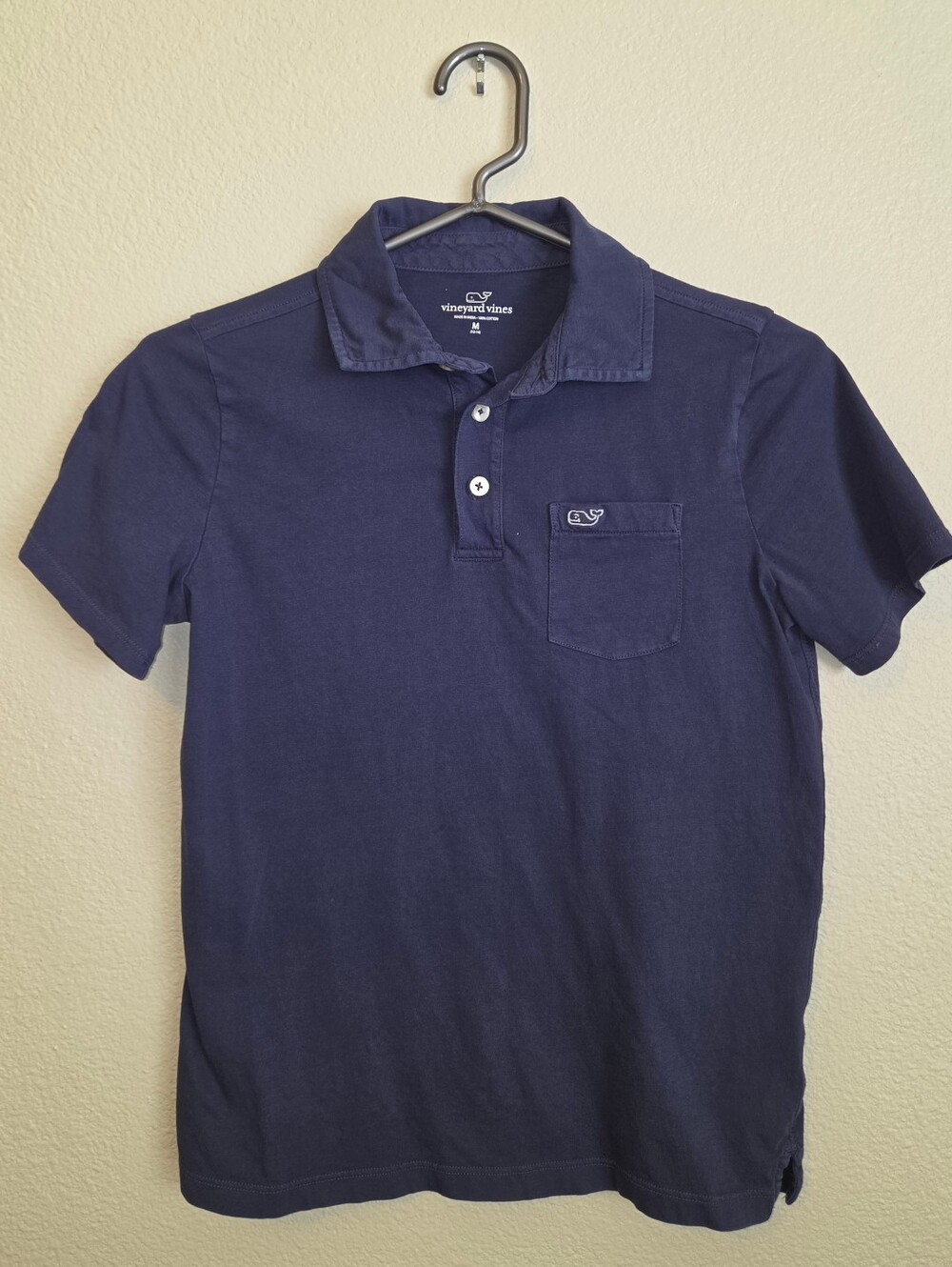 Vineyard Vines - Boys - Medium (12/14) - Polo - Short Sleeve - Cotton - Navy
